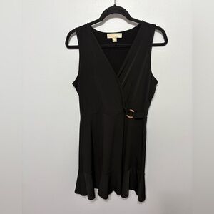 Michael Kors Black Wrap Mini Dress